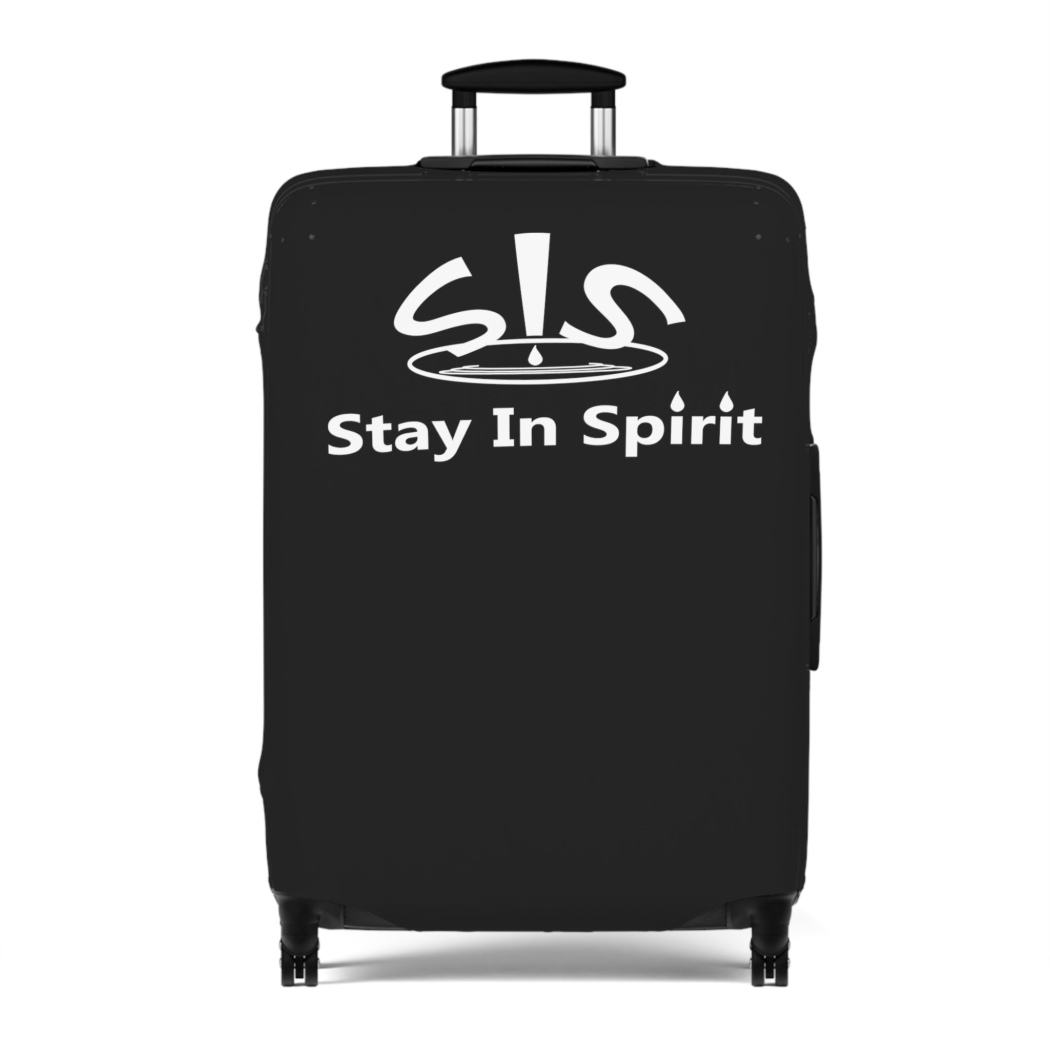 Stay In Spirit Black Luggage Cover - Stay In Spirit Shop