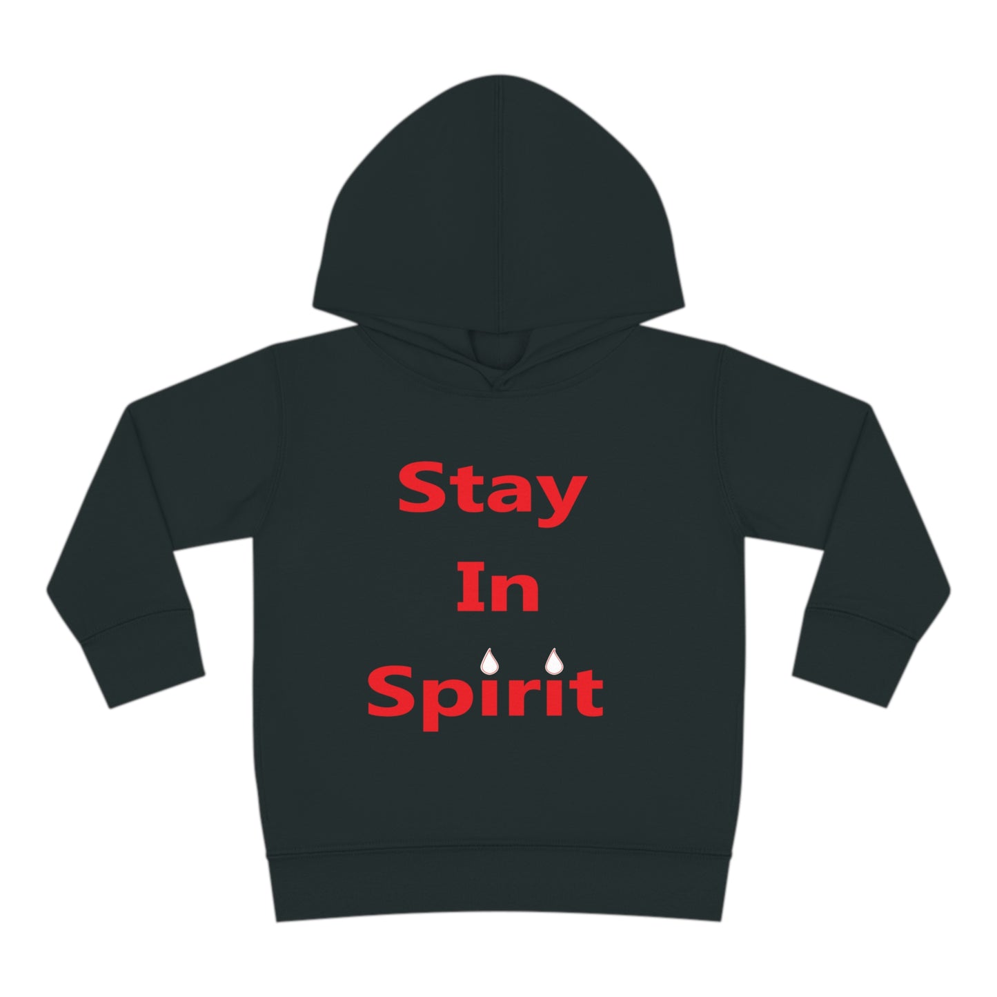Stay In Spirit Red Lettered Toddler Pullover Fleece Hoodie - Stay In Spirit Shop