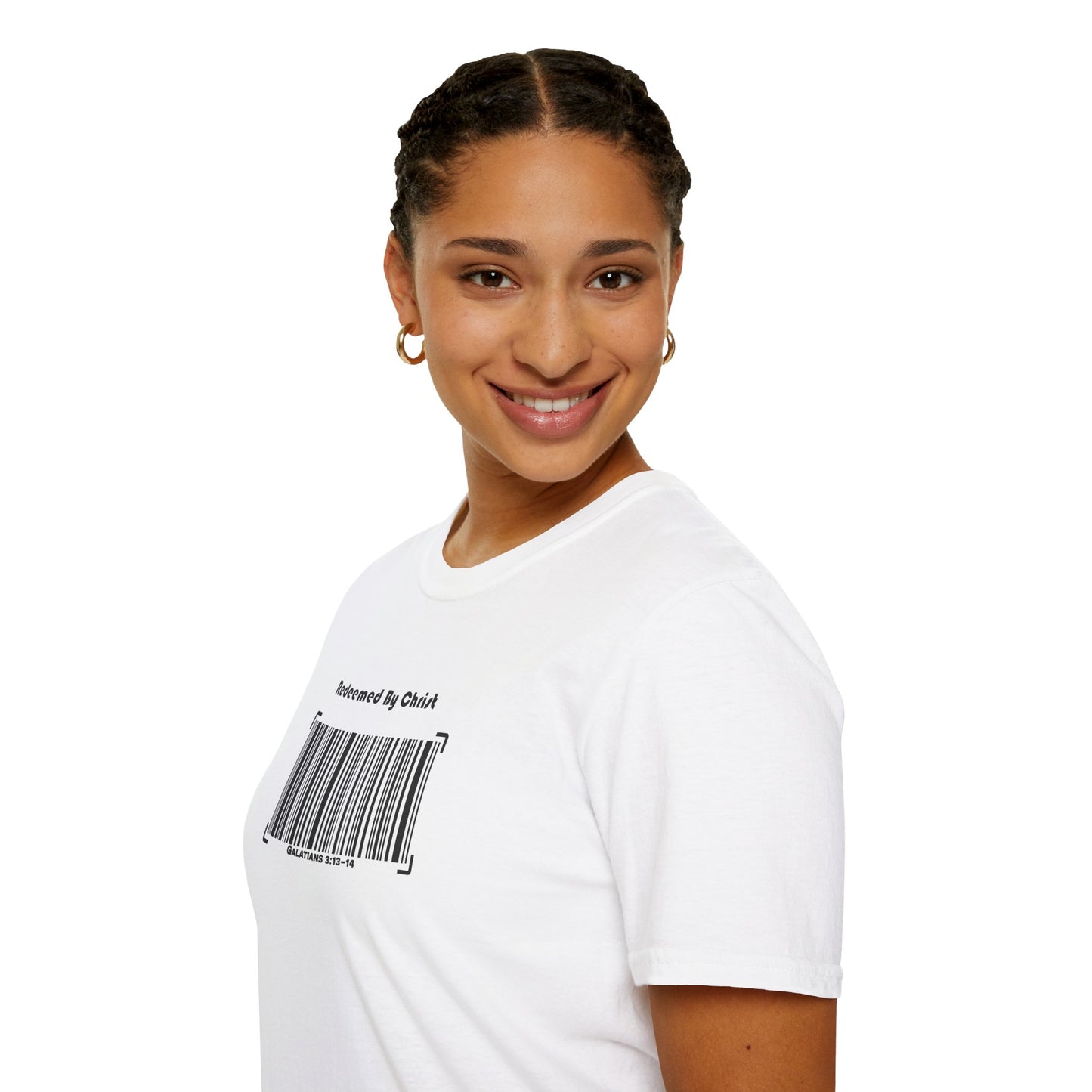 Redeemed by Christ (Black) Unisex Softstyle T-Shirt - Stay In Spirit Shop