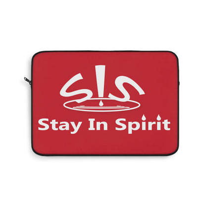 Dark Red Stay In Spirit Laptop Sleeve - Stay In Spirit Shop