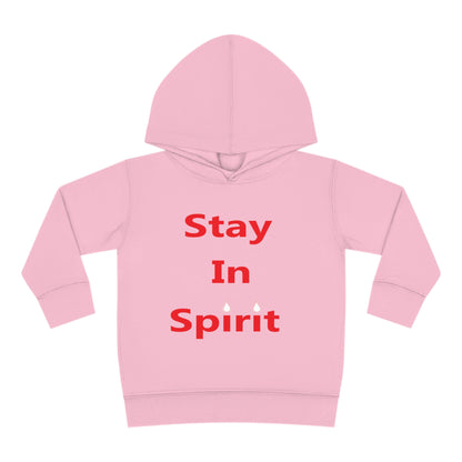 Stay In Spirit Red Lettered Toddler Pullover Fleece Hoodie - Stay In Spirit Shop