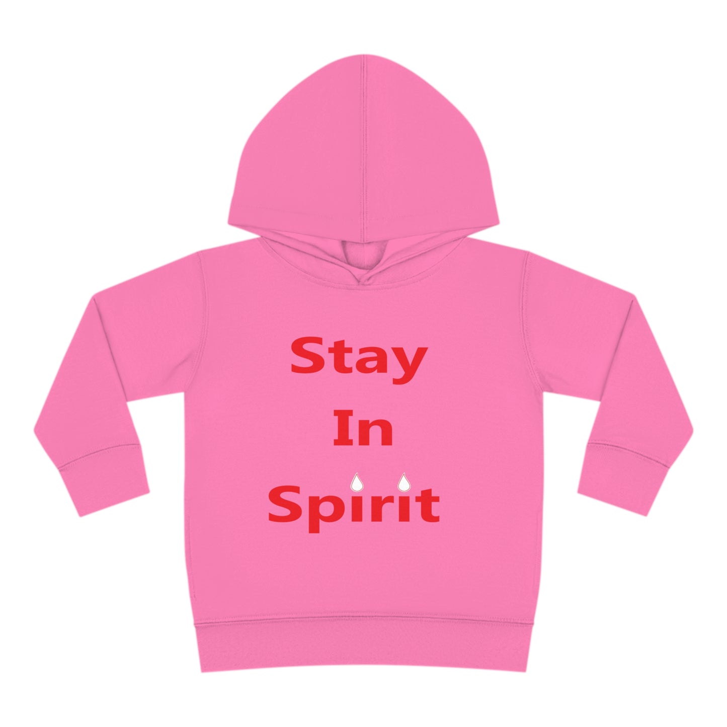 Stay In Spirit Red Lettered Toddler Pullover Fleece Hoodie - Stay In Spirit Shop